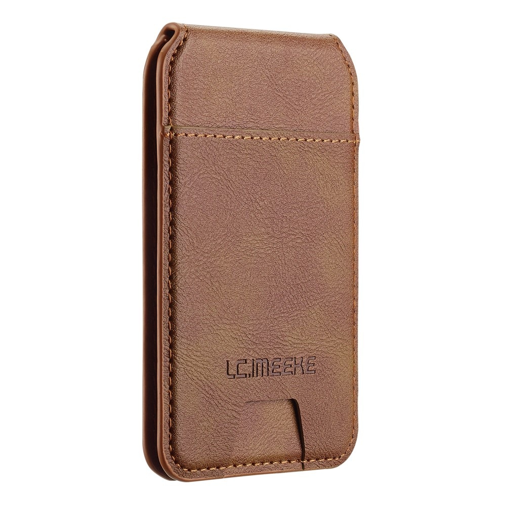 MagSafe Card Holder with Stand and RFID Protection Cognac