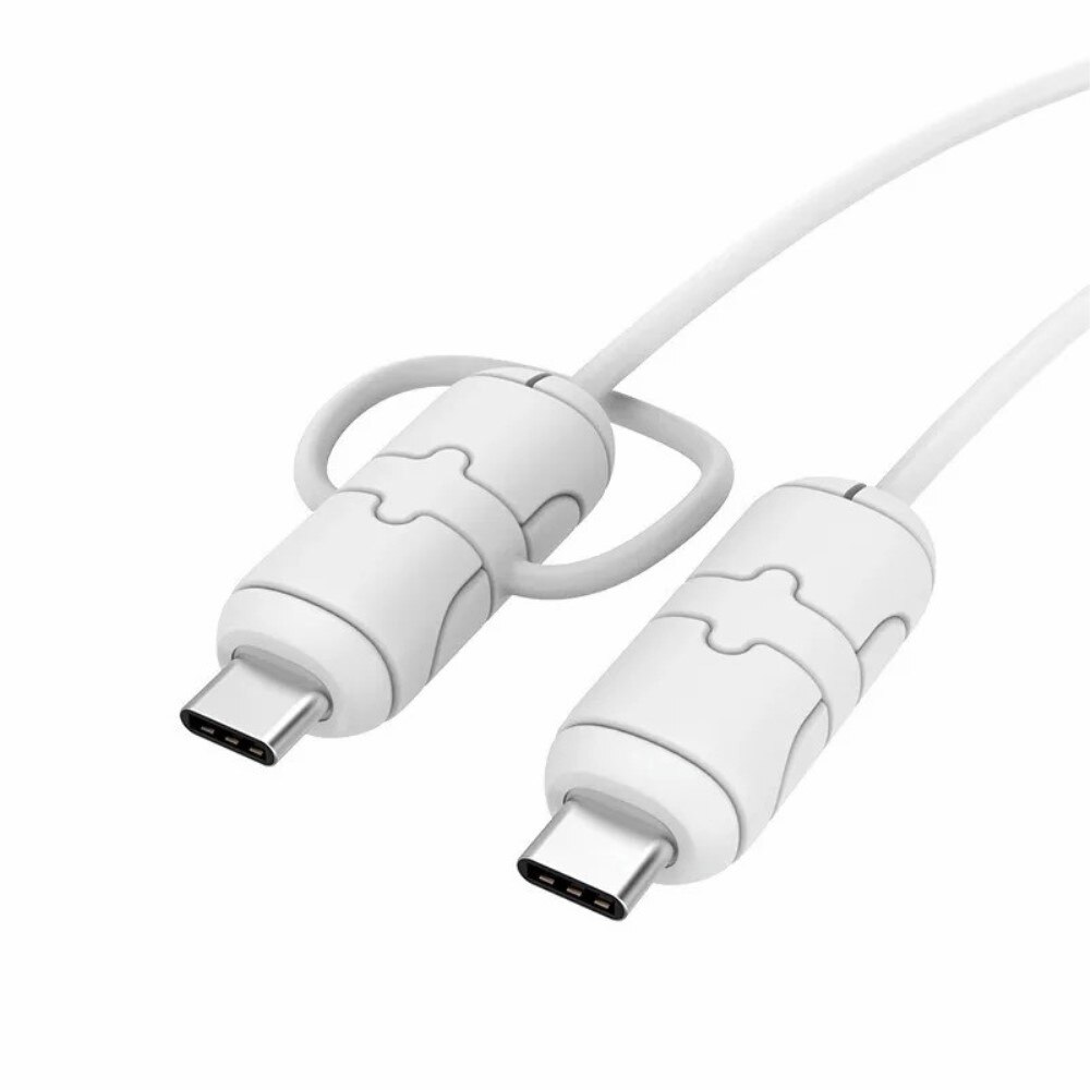 Cable Protector for USB-C to USB-C Cable White