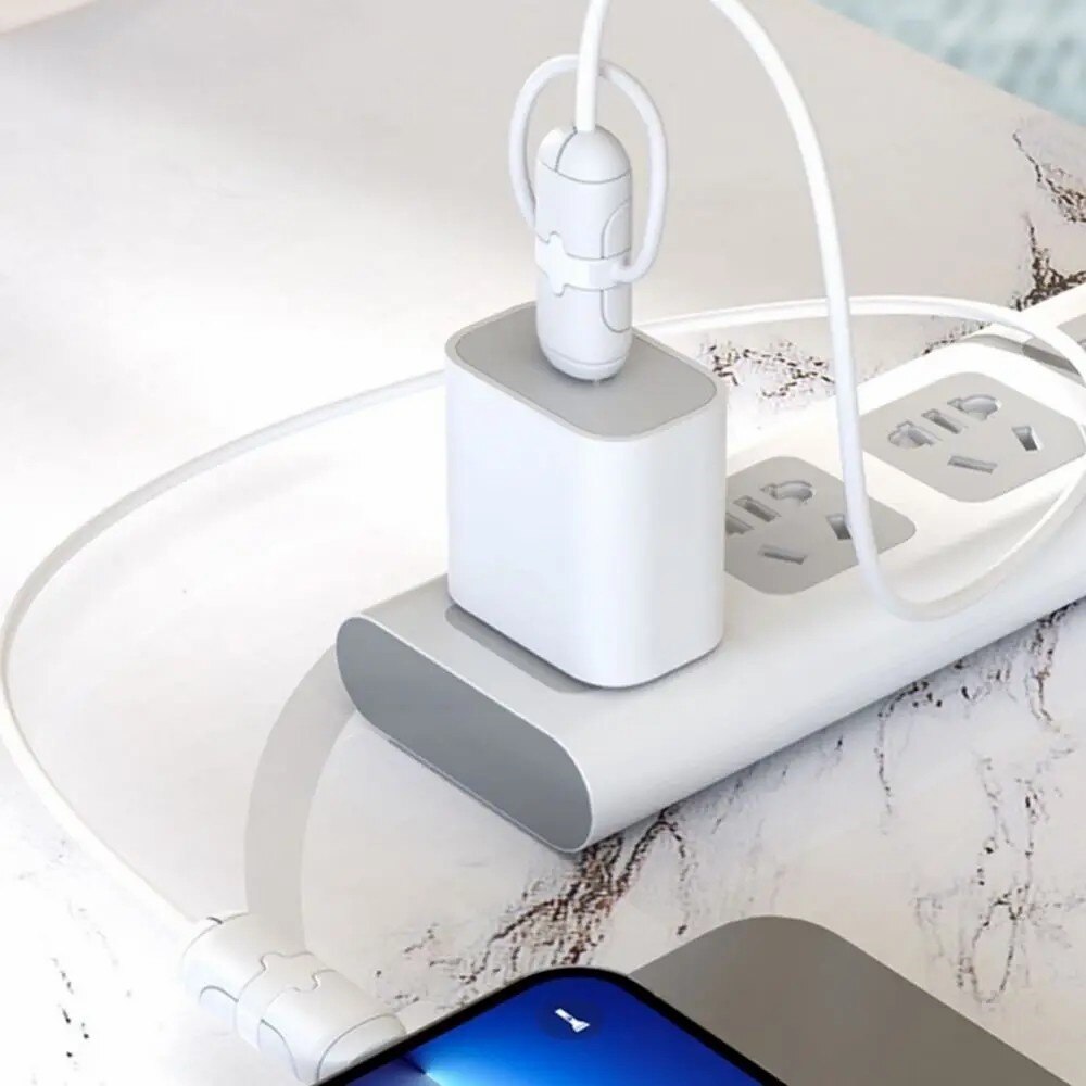 Cable Protector for USB-C to USB-C Cable White