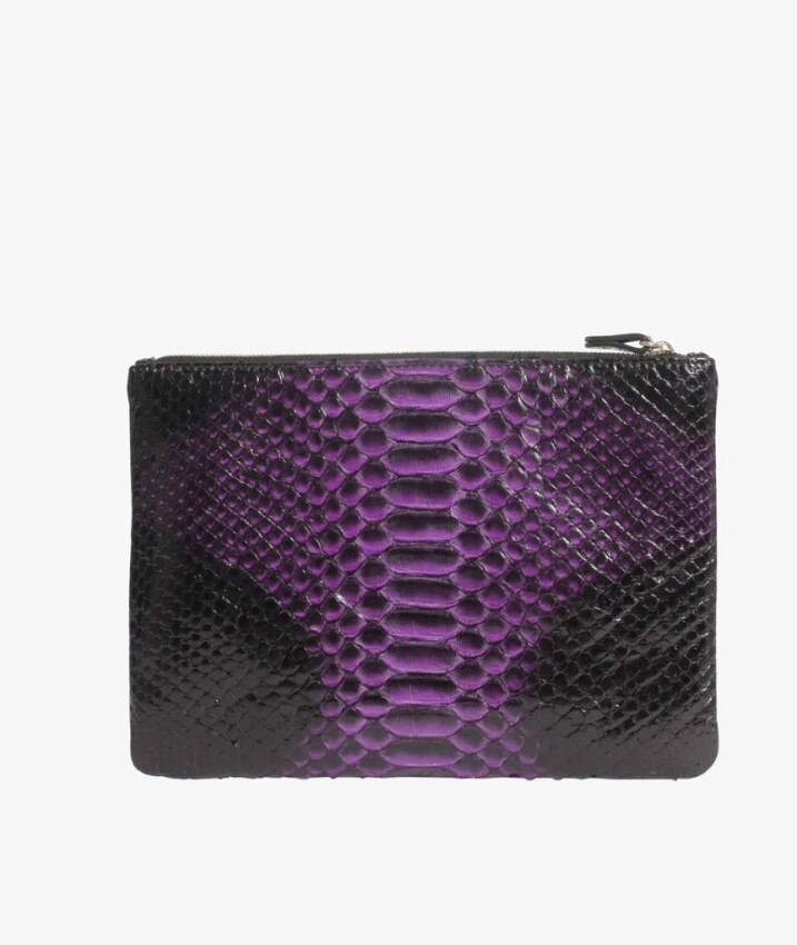 Small Clutch Real Python Lila/Black