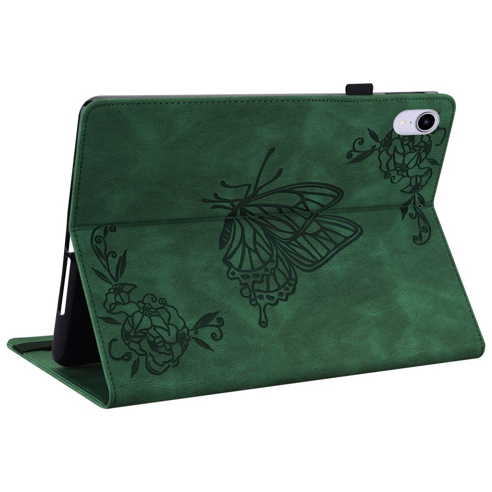 Apple iPad Mini 6th Gen (2021) Leather Cover Butterflies Green