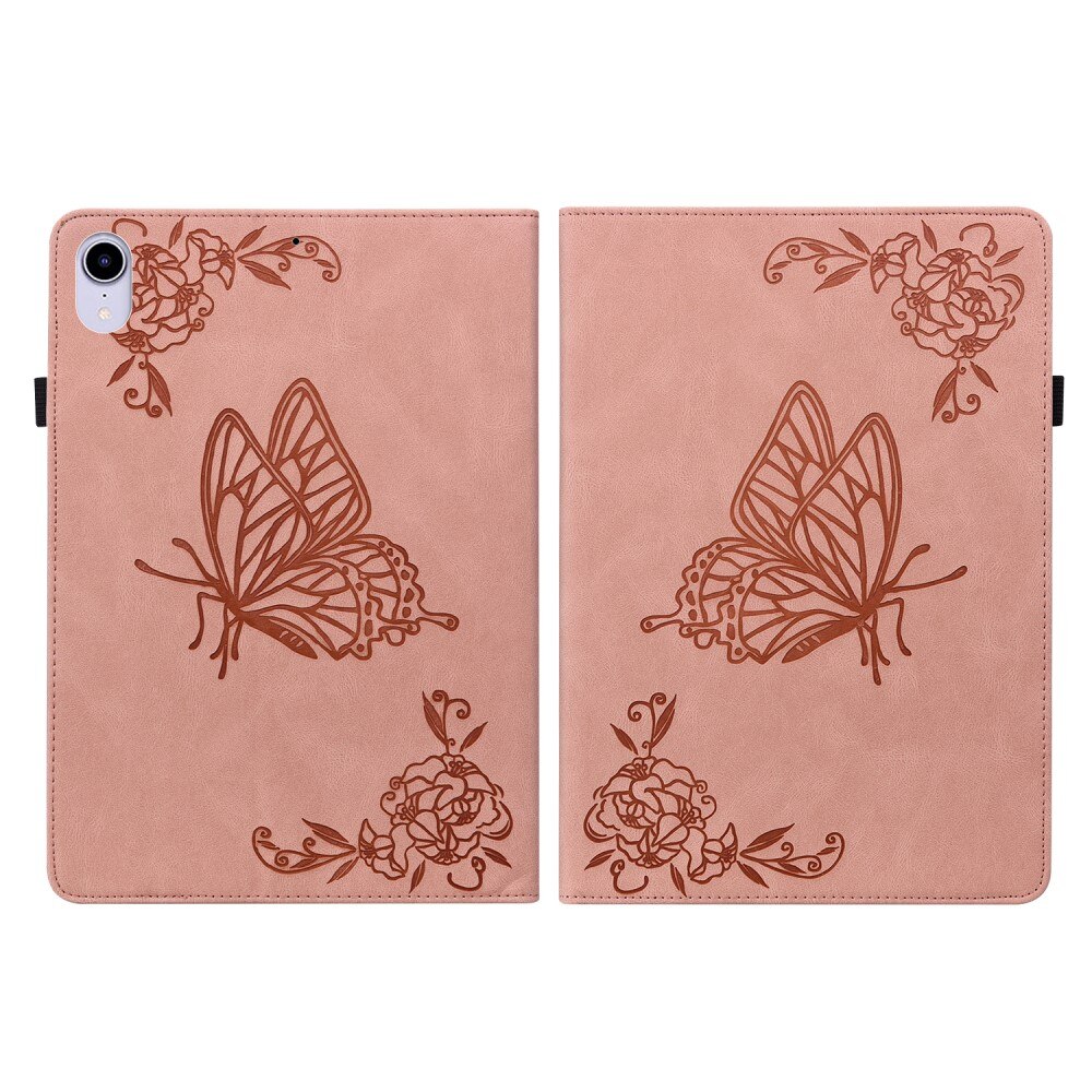 Apple iPad Mini 6th Gen (2021) Leather Cover Butterflies Pink