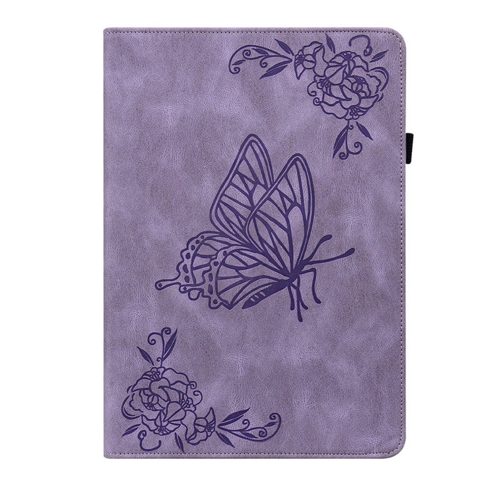 Lenovo Tab M10 Plus (3rd gen) Leather Cover Butterflies Purple