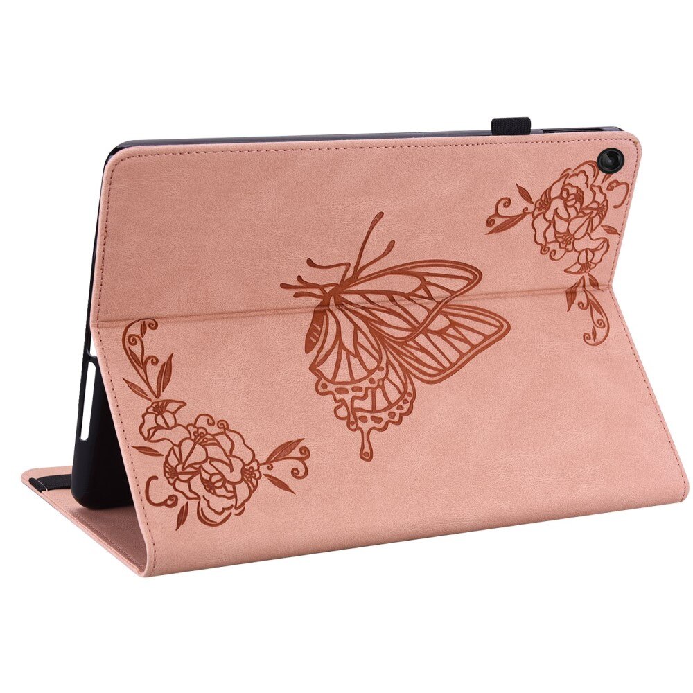 Lenovo Tab M10 Plus (3rd gen) Leather Cover Butterflies Pink