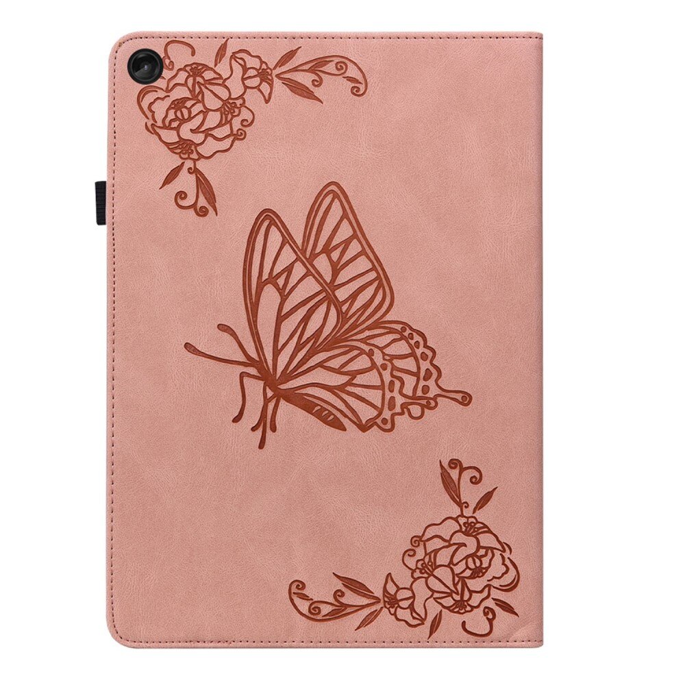 Lenovo Tab M10 Plus (3rd gen) Leather Cover Butterflies Pink