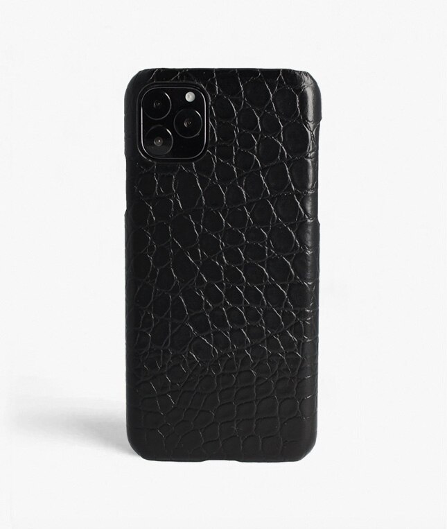 iPhone 11 Pro Max Case Small Croco Black