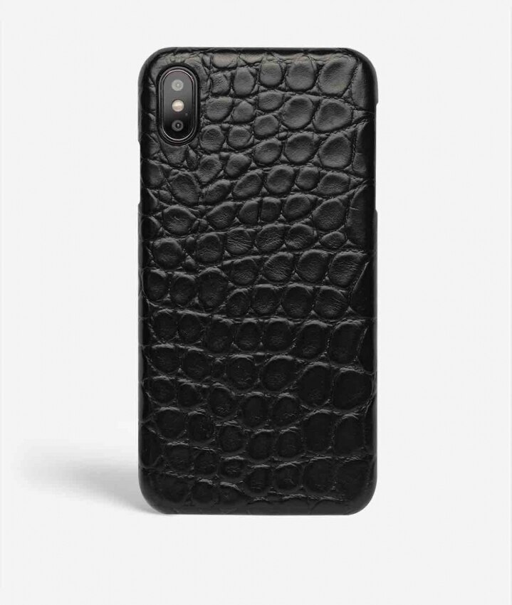 iPhone Xs Max Case Small Croco Black