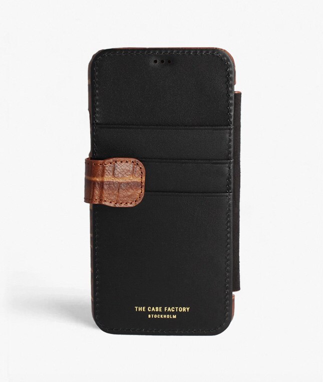 iPhone 11 Pro Max Card Case Lizard Cognac