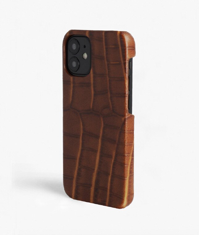 iPhone 12 Mini Case Croco Brown