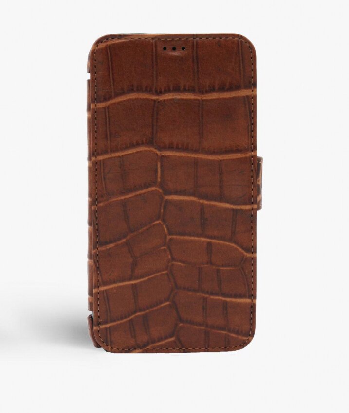 iPhone X/XS Card Case Lizard Cognac