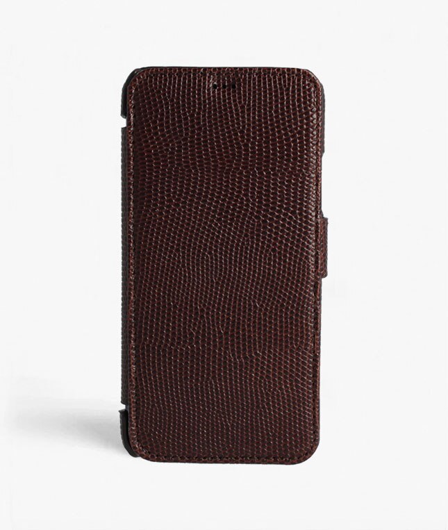 iPhone 11 Pro Max Card Case Lizard Brown