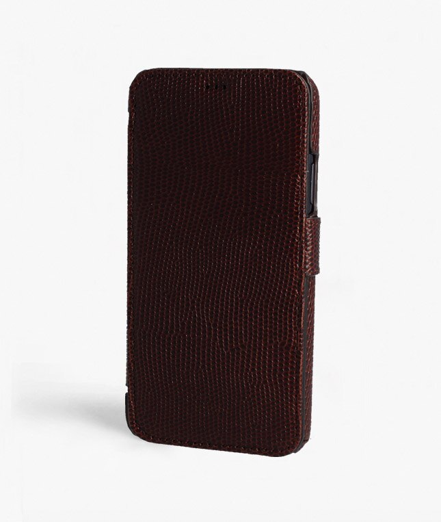 iPhone 11 Pro Max Card Case Lizard Brown