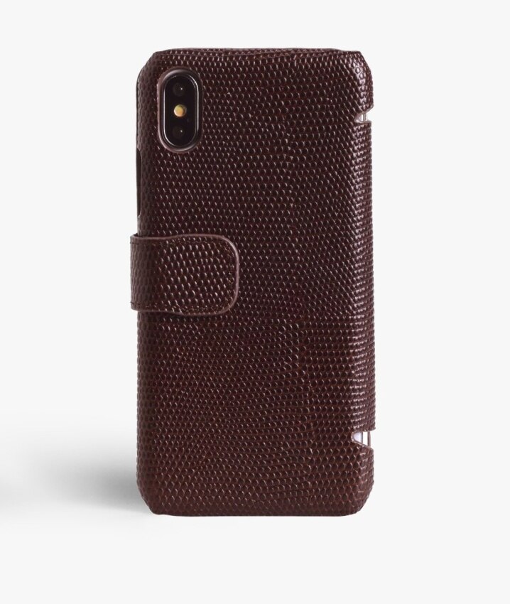 iPhone X/XS Card Case Lizard Brown