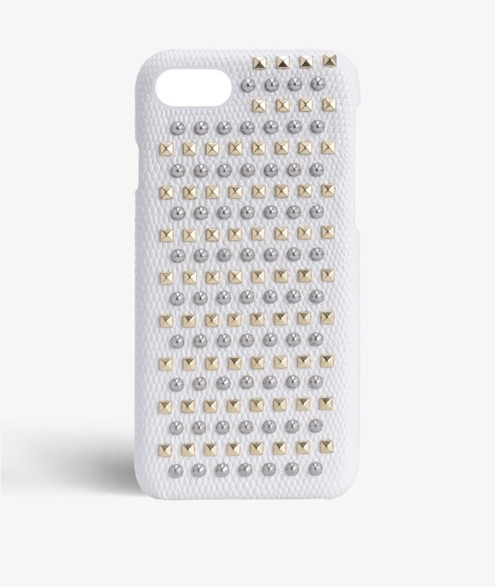 iPhone 8 Case Mixed Studs Lizard White