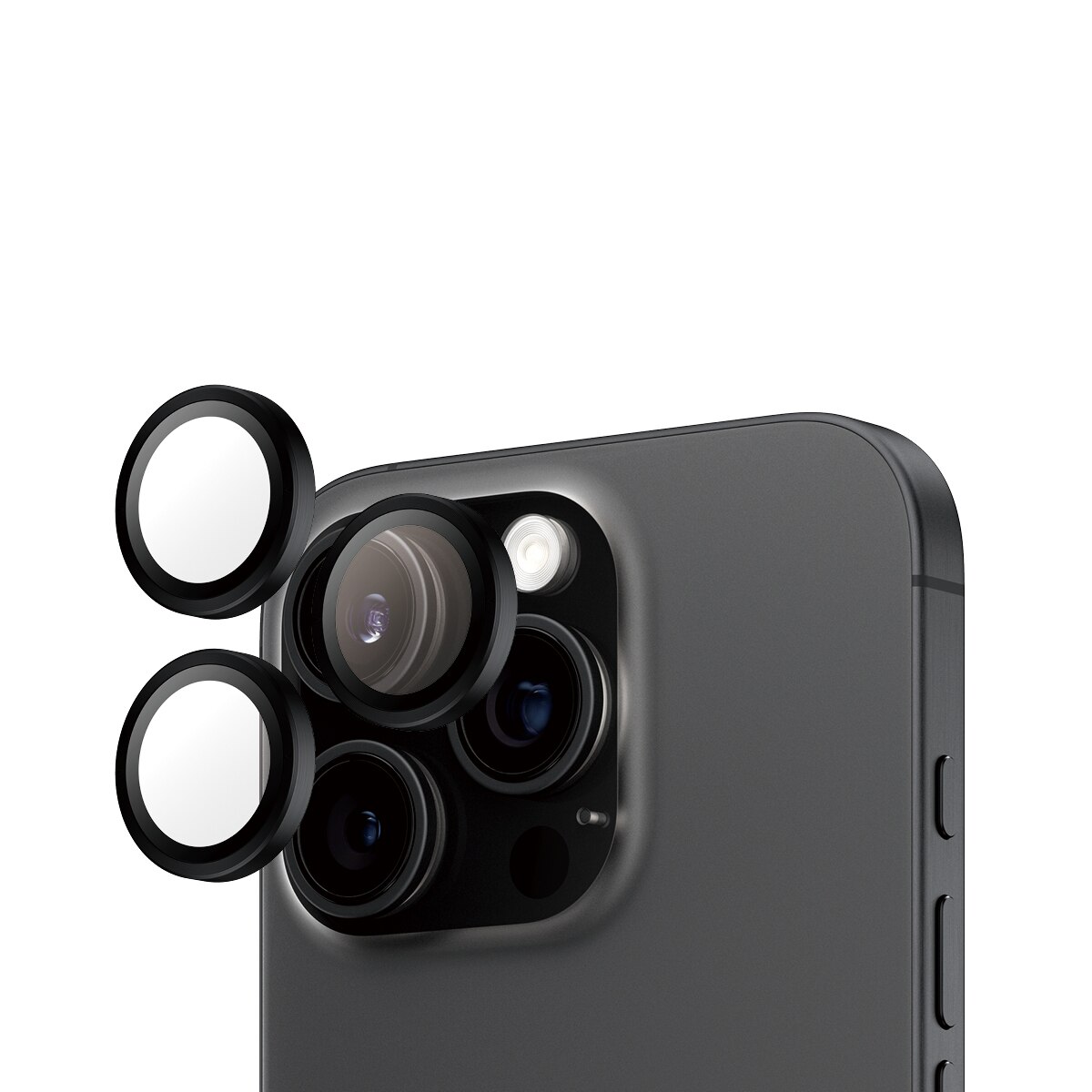 iPhone 16 Pro Hoops Camera Lens Protector Black