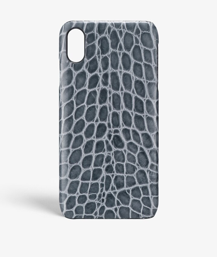 iPhone Xr Case Croco Grey