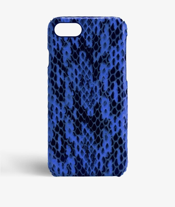 iPhone 8 Case Real Water Snake Cobalt