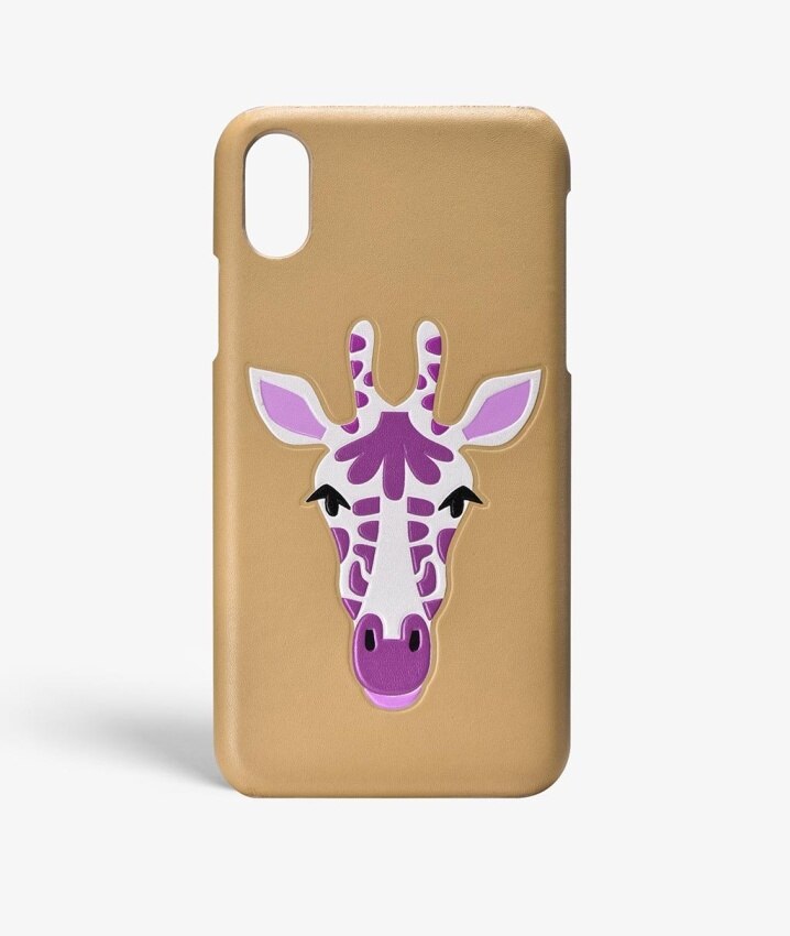 iPhone X/XS Case Giraffe Nappa Beige