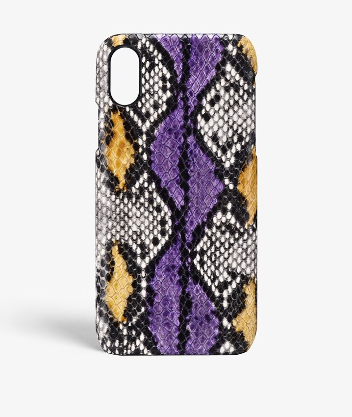 iPhone X/XS Case Snake Lila/Ocra