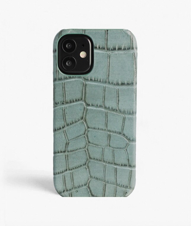 iPhone 12 Mini Case Croco Teal