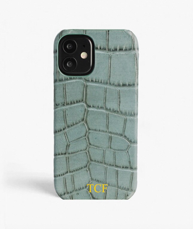 iPhone 13 Mini Case Croco Teal