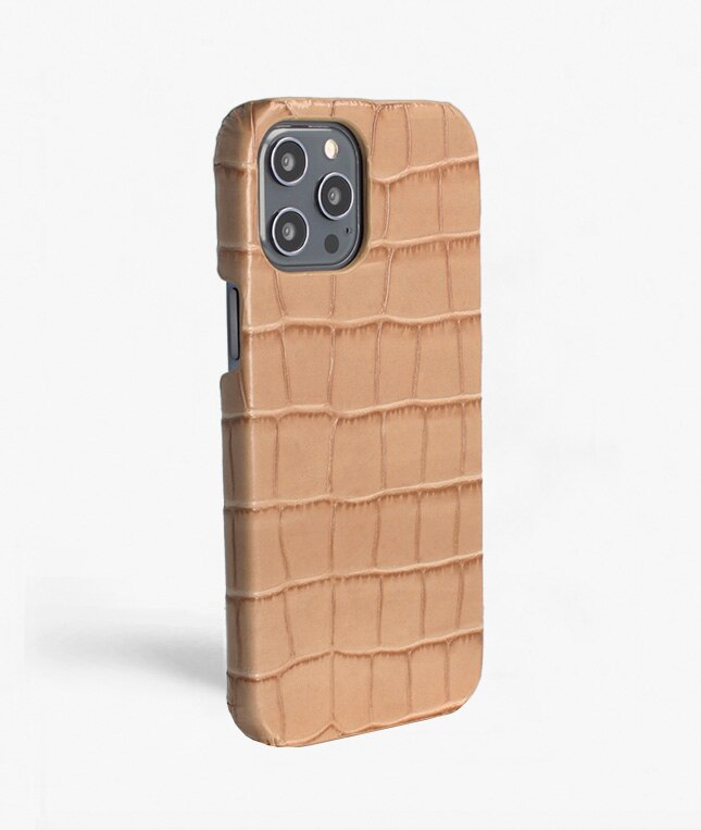 iPhone 12 Pro Max Case Croco Sand