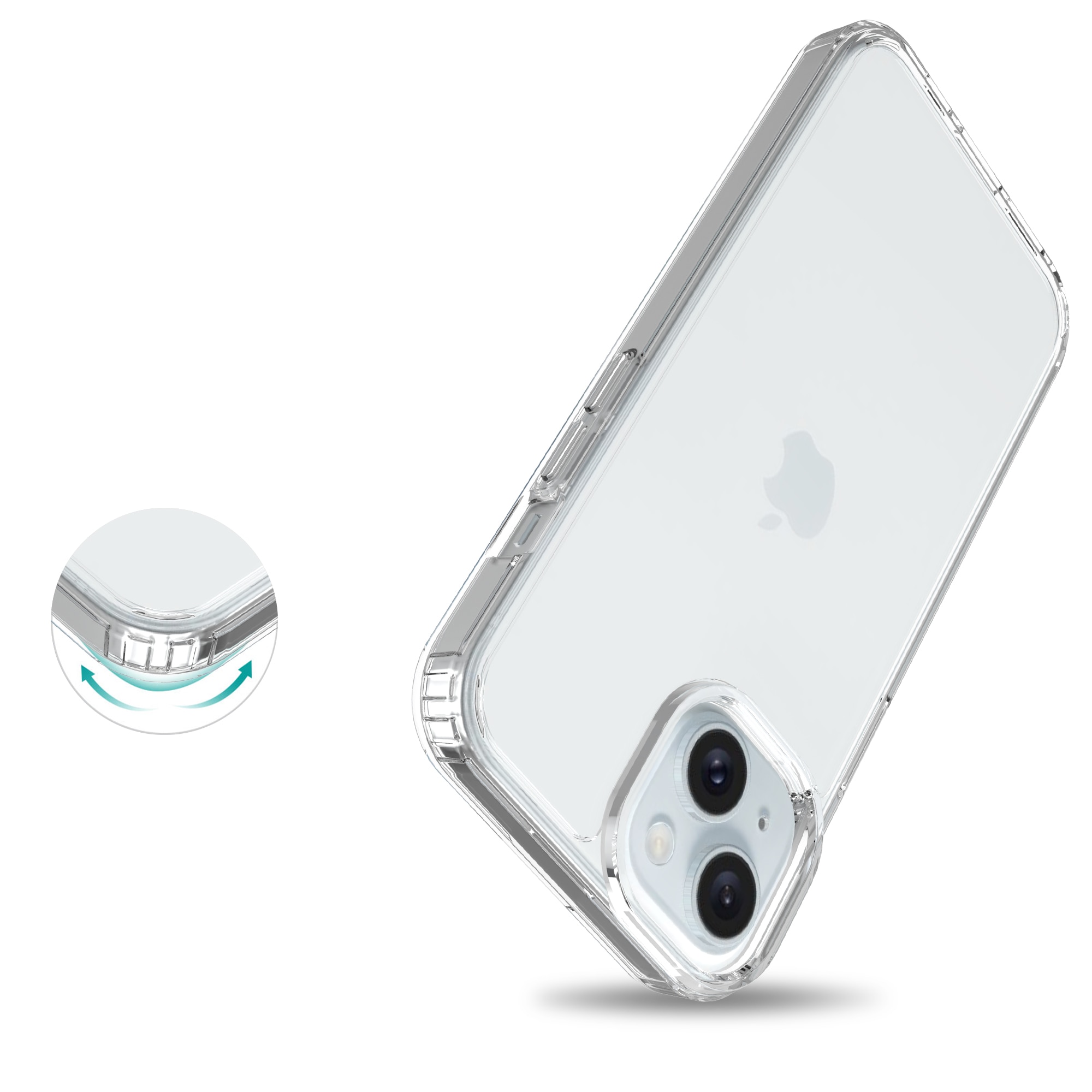 iPhone 15 Plus Hybrid Case Transparent