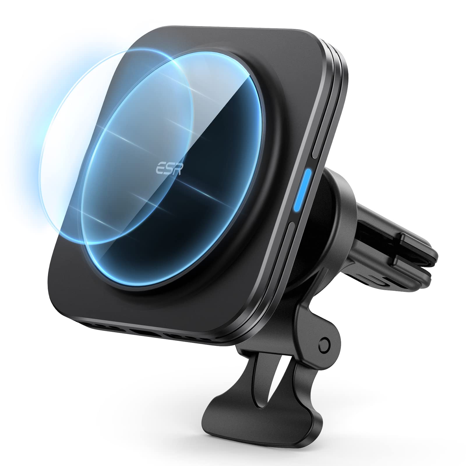 HaloLock Magnetic Wireless Car Charger Black