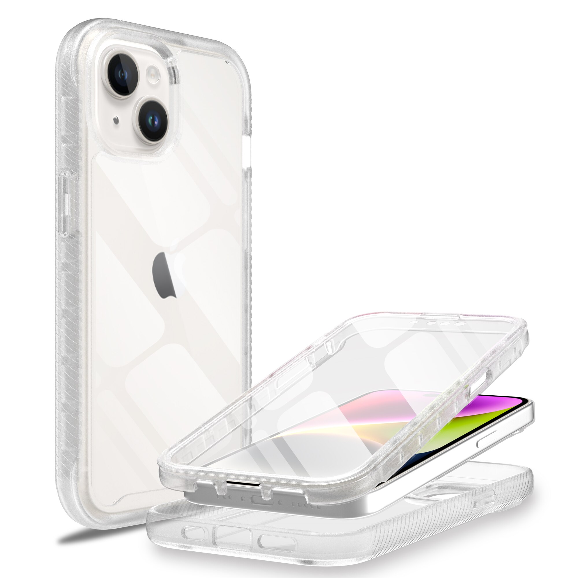 iPhone 15 Full Protection Case Transparent