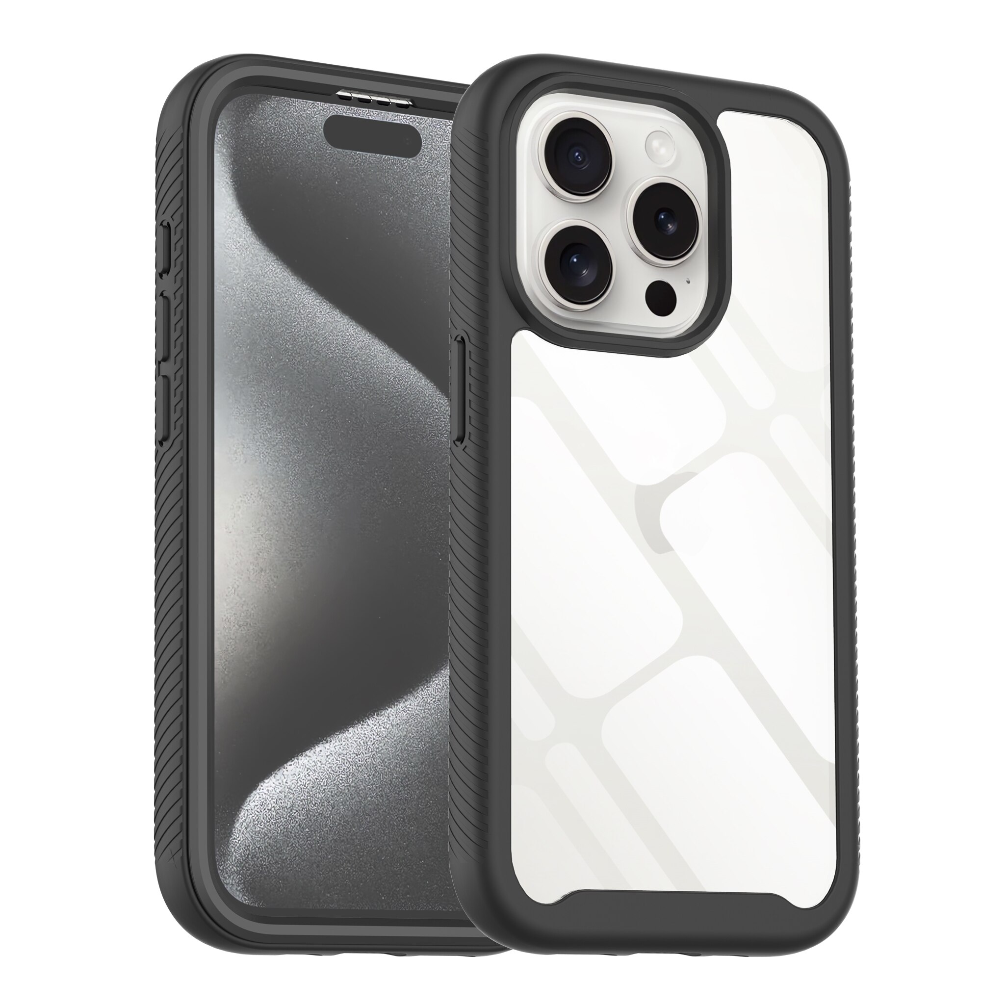 iPhone 15 Pro Max Full Protection Case Black