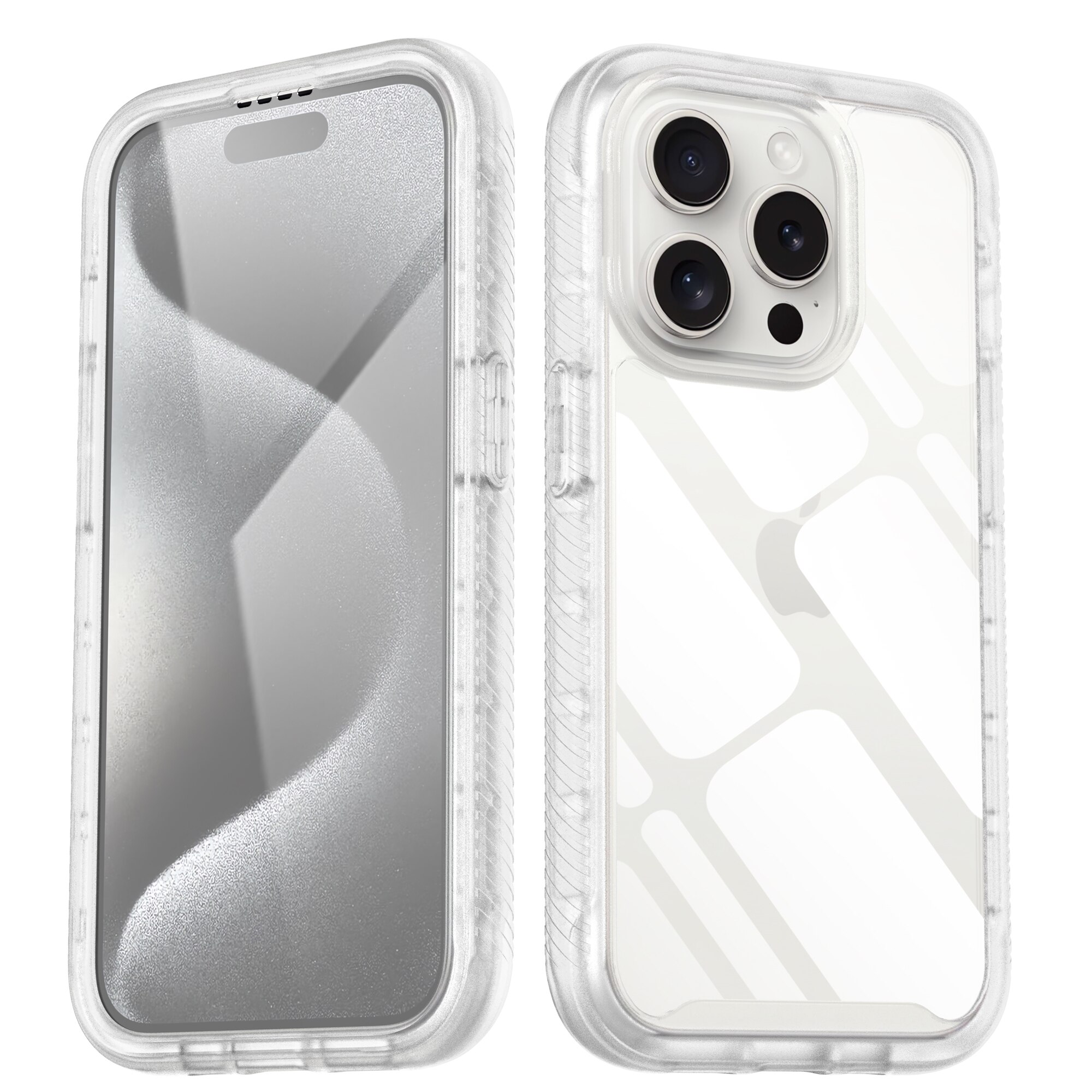 iPhone 15 Pro Max Full Protection Case Transparent