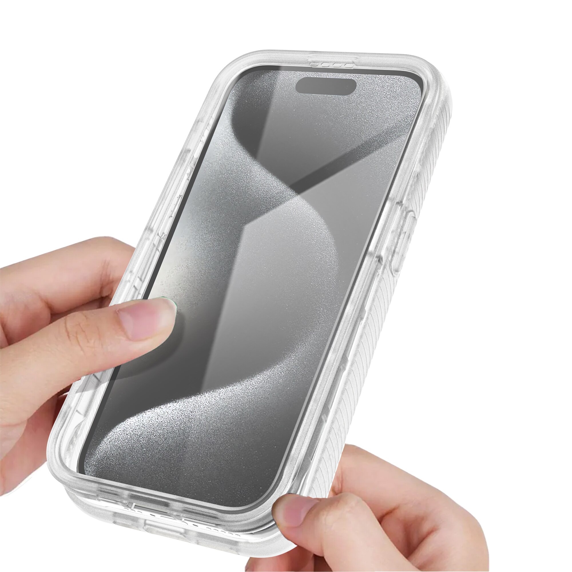 iPhone 15 Pro Full Protection Case Transparent