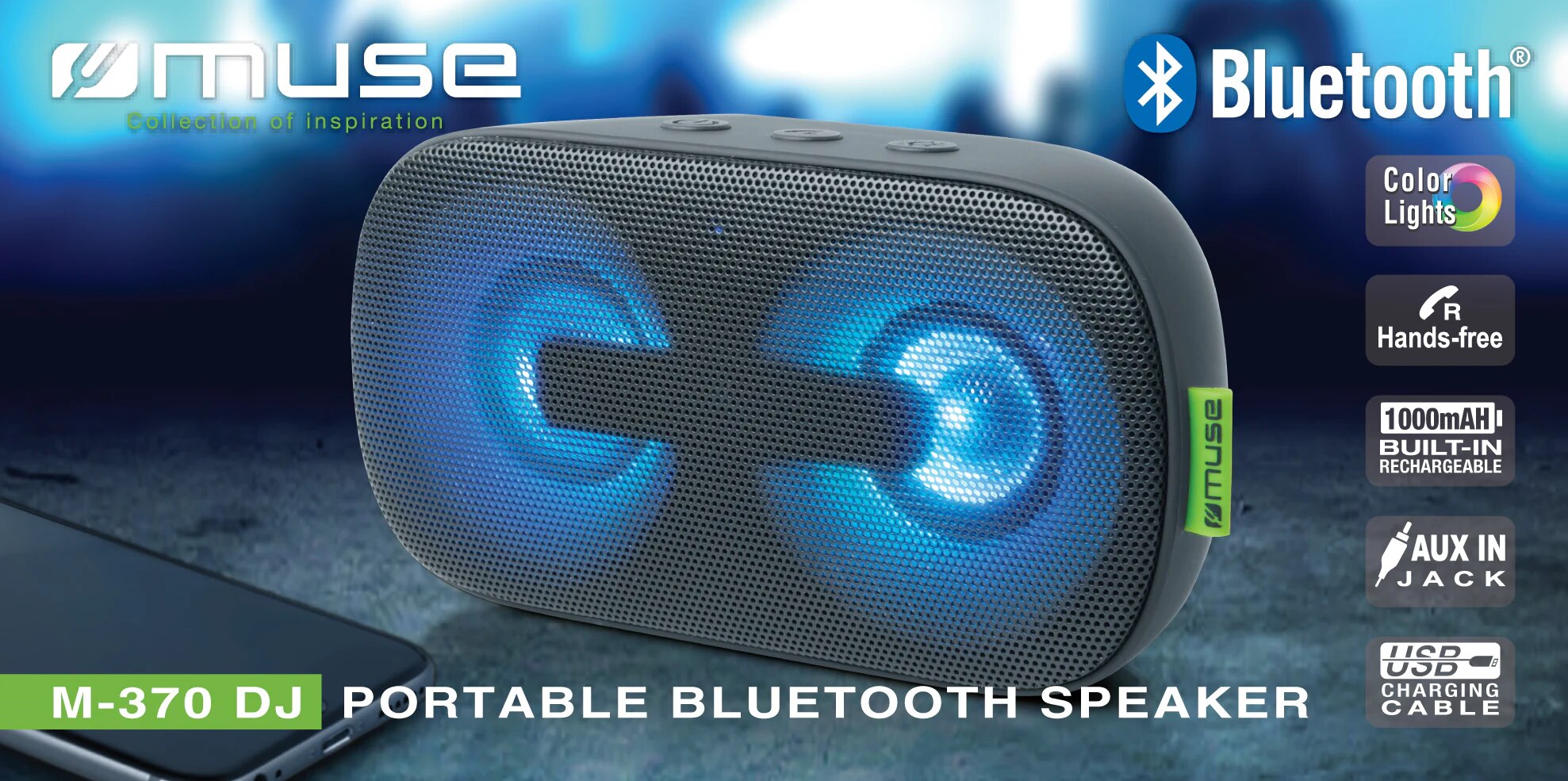 M-370 DJ Portable Bluetooth Speaker