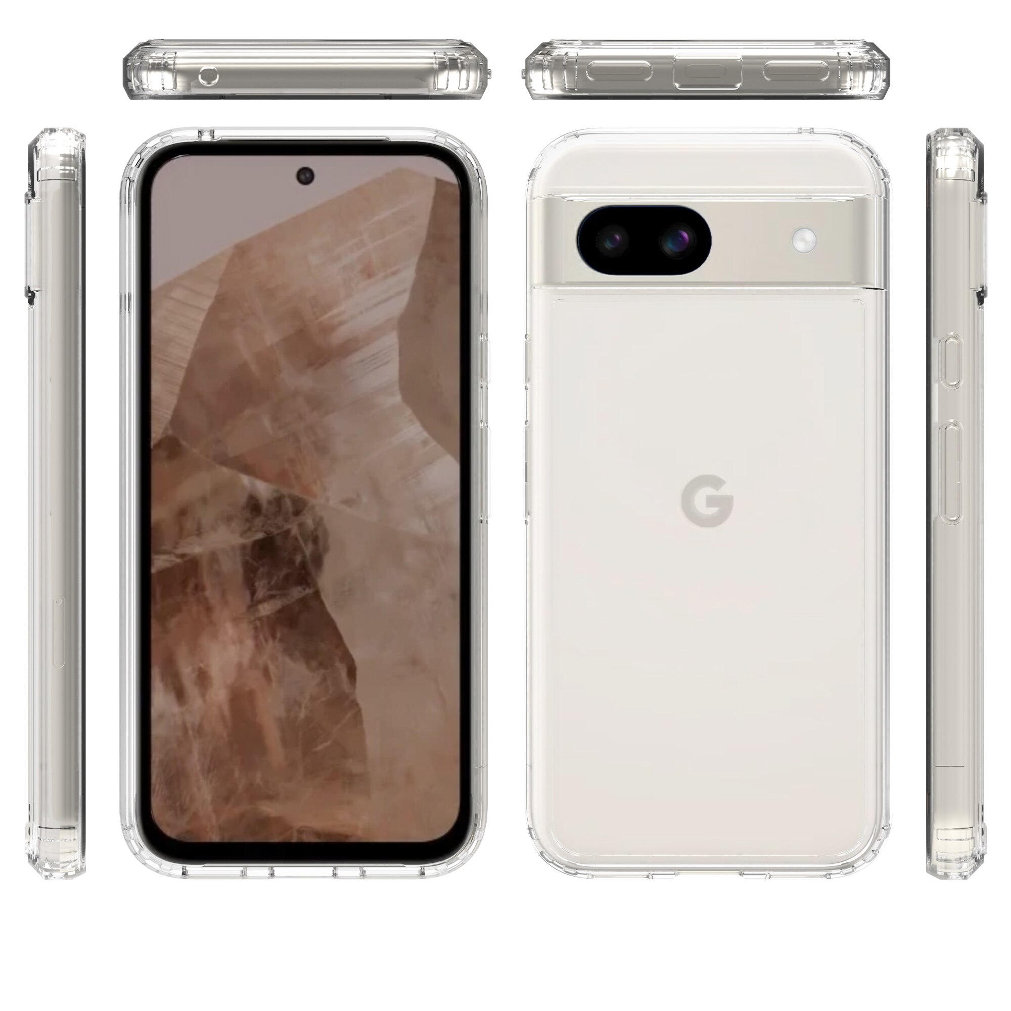 Google Pixel 8a Crystal Hybrid Case Transparent