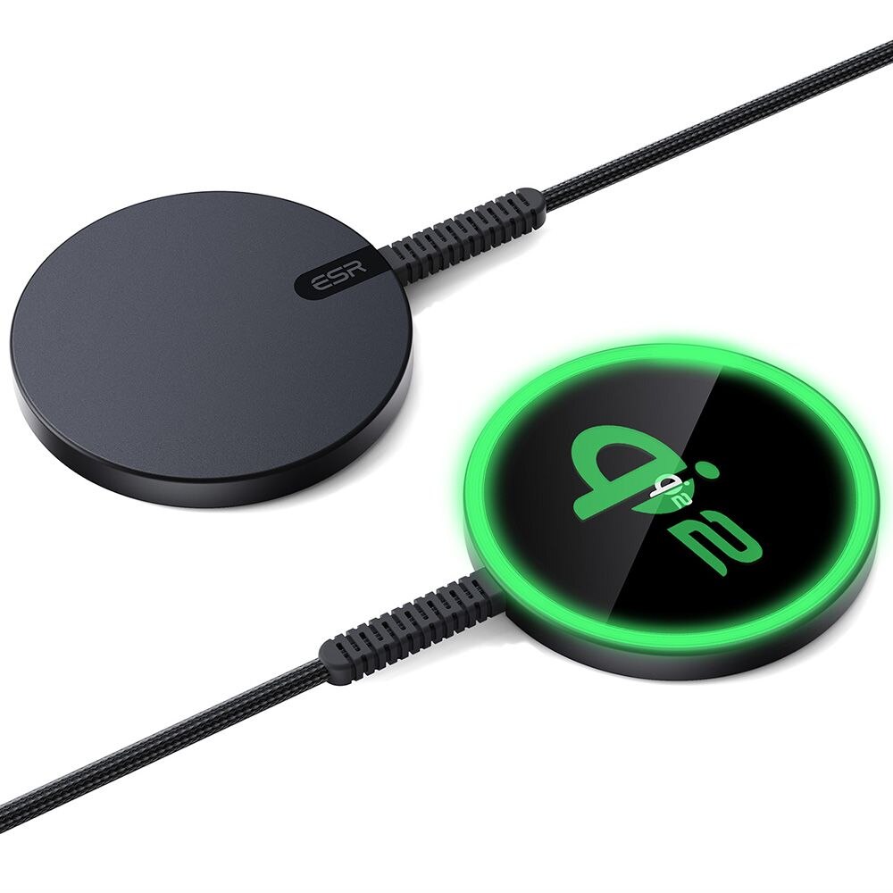 HaloLock Mini Qi2 MagSafe Magnetic Wireless Charger Black