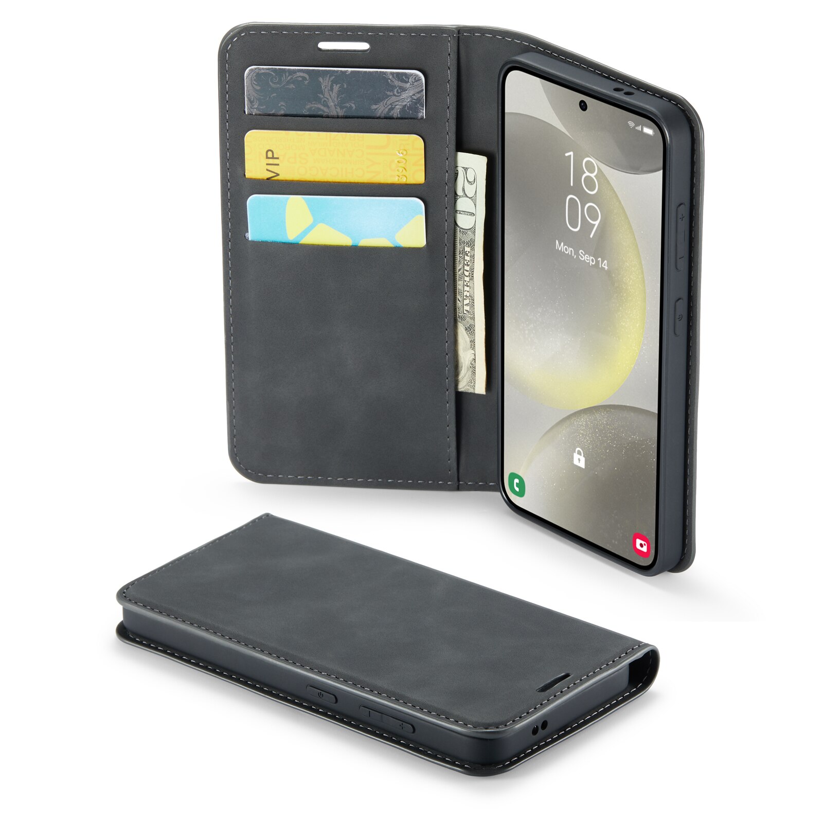 Samsung Galaxy S24 FE Slim Wallet Case Black