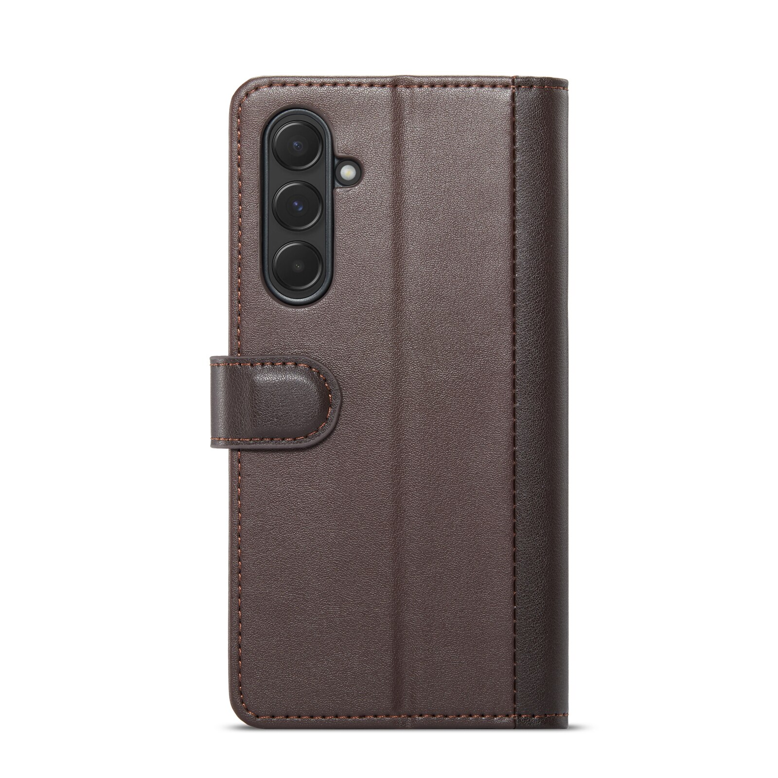 Samsung Galaxy A55 Genuine Leather Wallet Case Brown