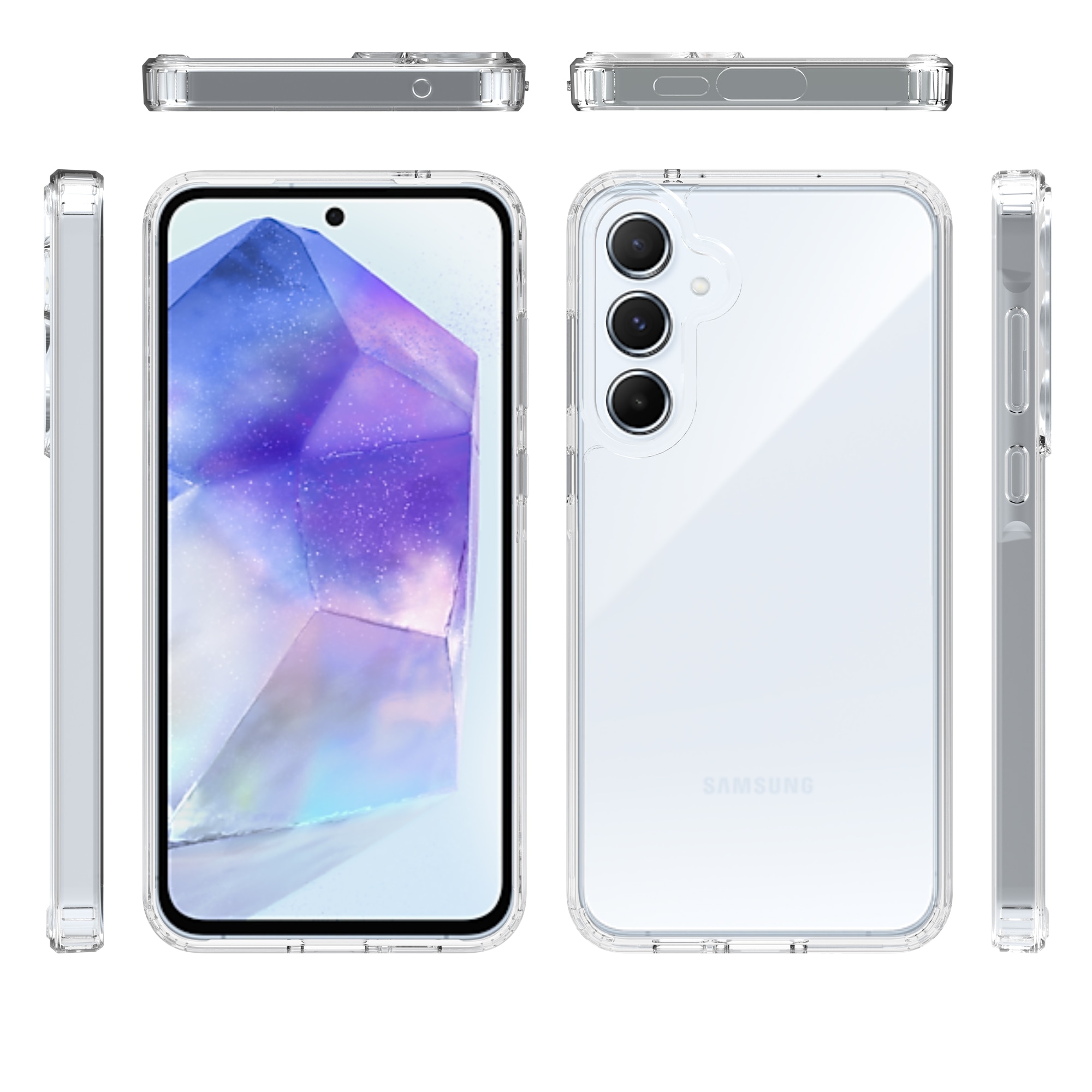 Samsung Galaxy A55 Hybrid Case Transparent