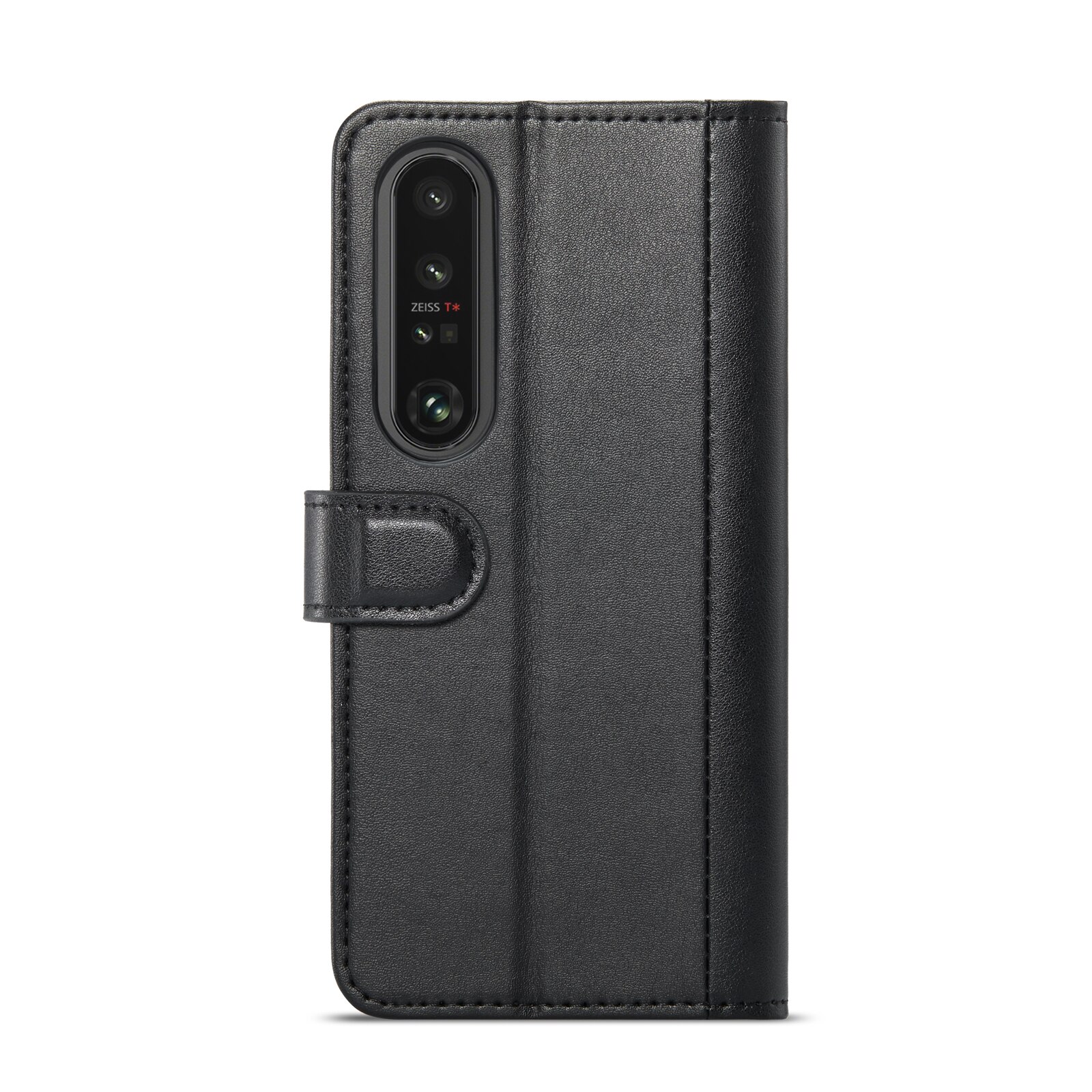 Sony Xperia 1 VI Genuine Leather Wallet Case Black