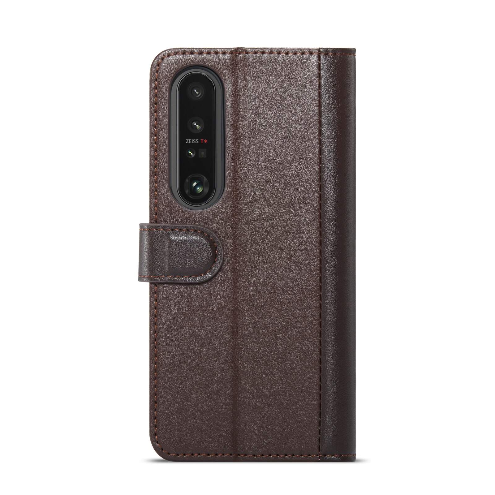 Sony Xperia 1 VI Genuine Leather Wallet Case Brown