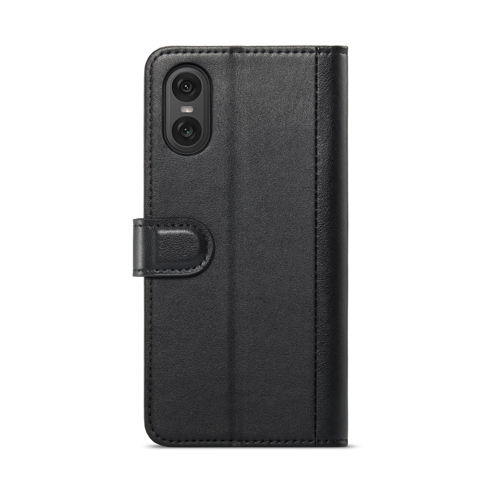 Sony Xperia 10 VI Genuine Leather Wallet Case Black