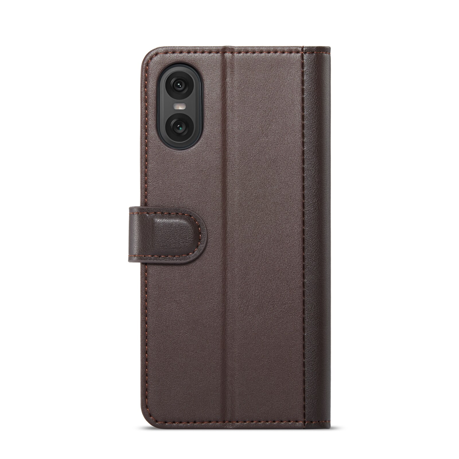 Sony Xperia 10 VI Genuine Leather Wallet Case Brown