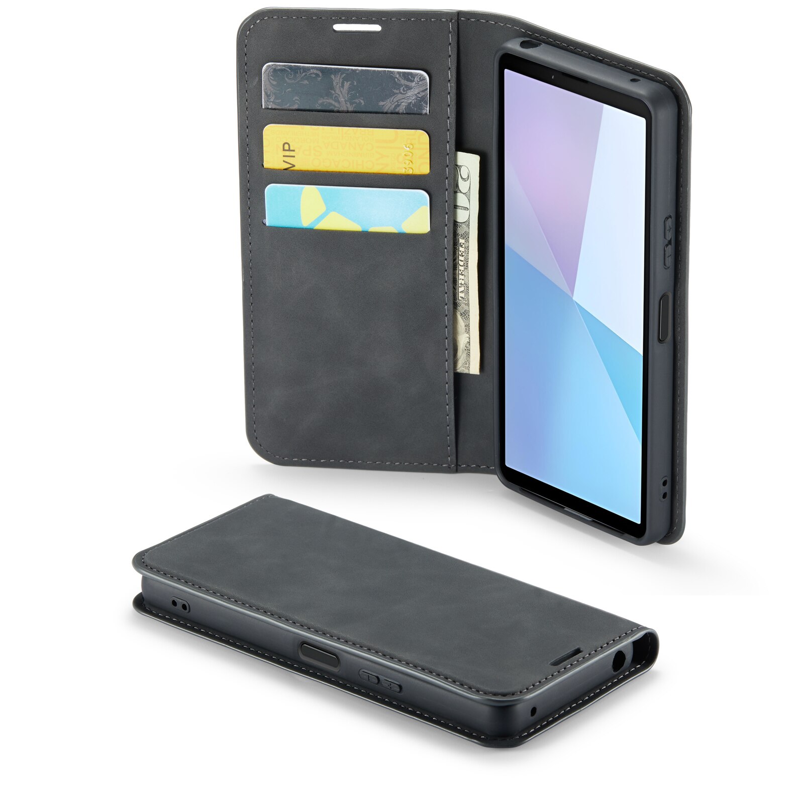 Sony Xperia 10 VI Slim Wallet Case Black