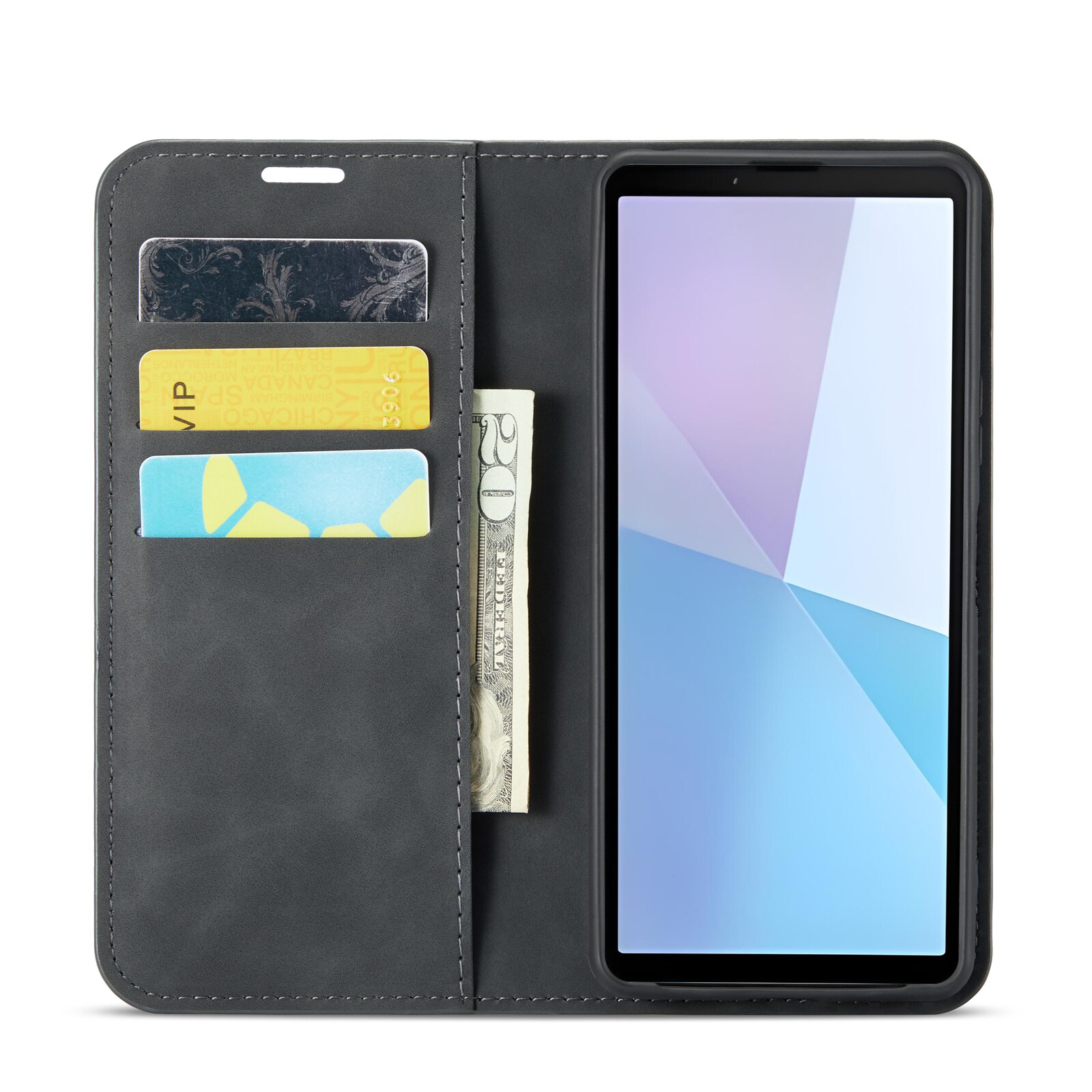 Sony Xperia 10 VI Slim Wallet Case Black