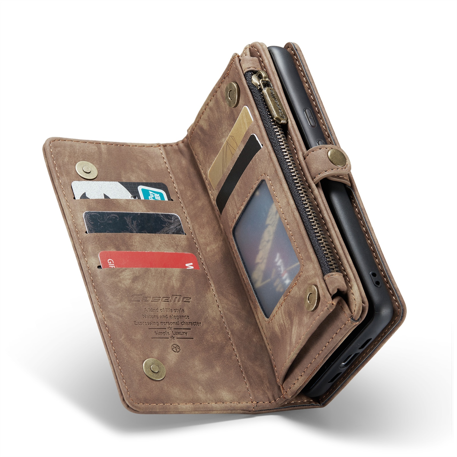 Google Pixel 8a Multi-slot Wallet Case Brown