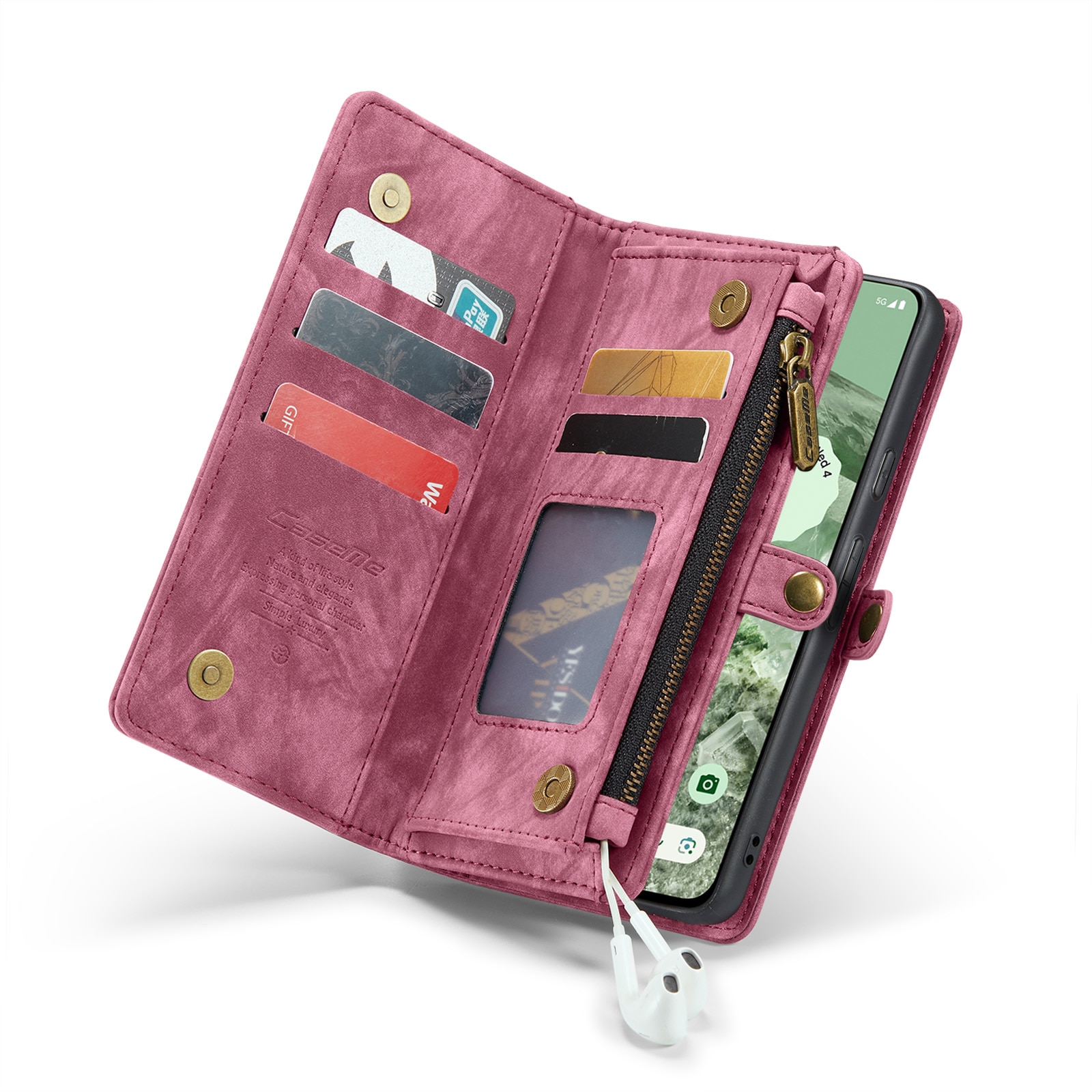 Google Pixel 8a Multi-slot Wallet Case Red