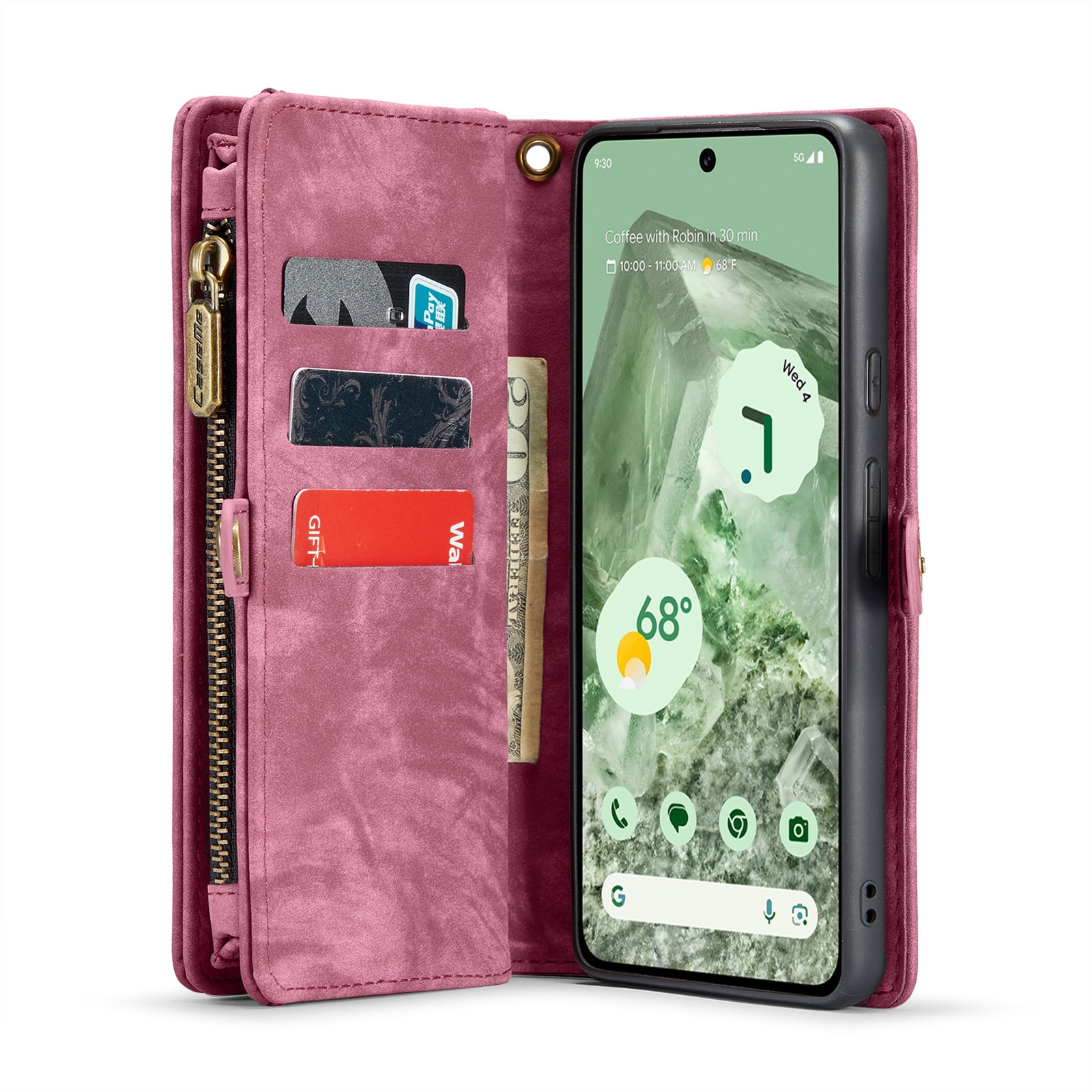 Google Pixel 8a Multi-slot Wallet Case Red