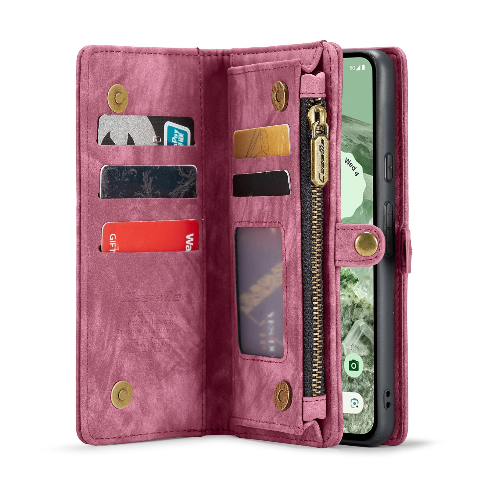 Google Pixel 8a Multi-slot Wallet Case Red