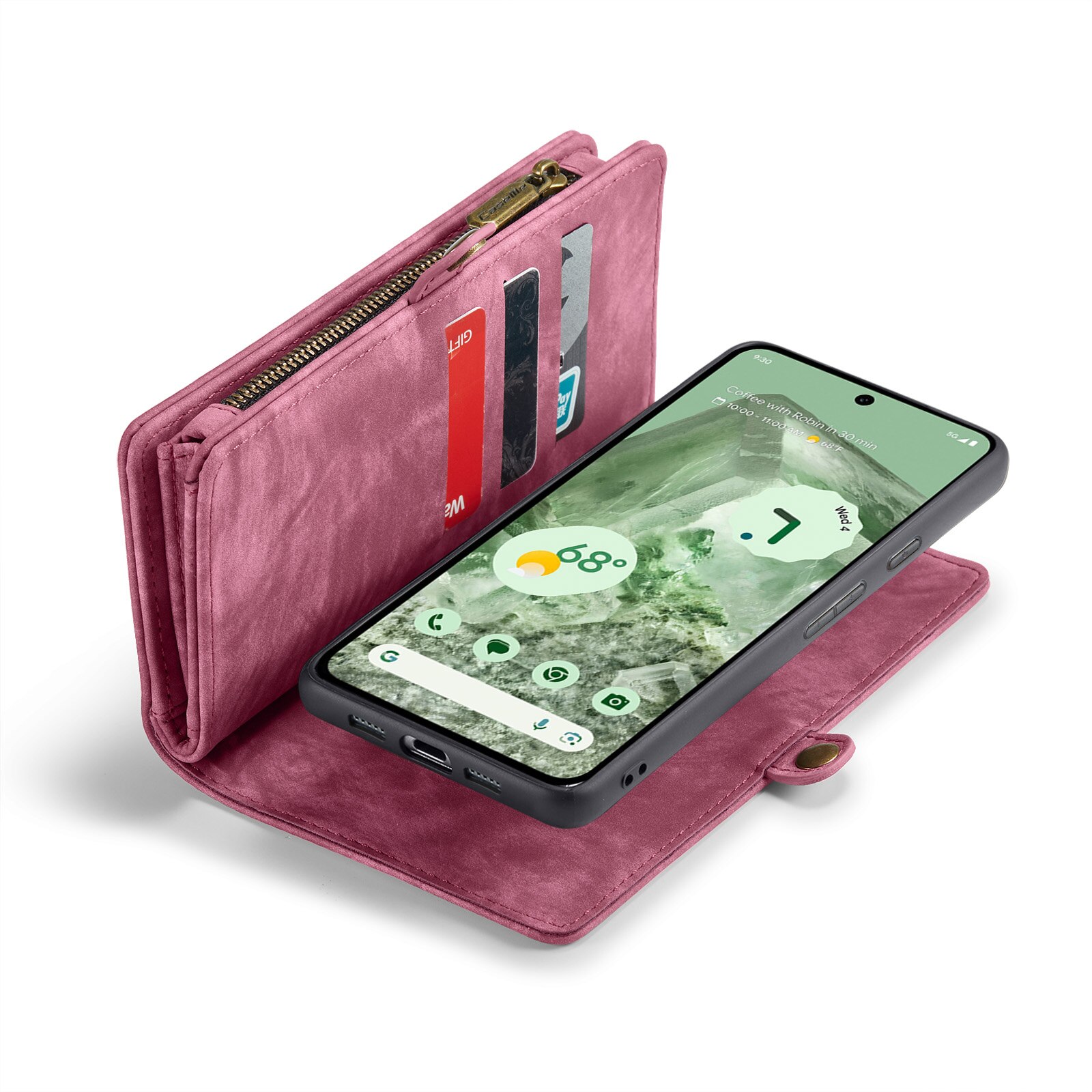 Google Pixel 8a Multi-slot Wallet Case Red