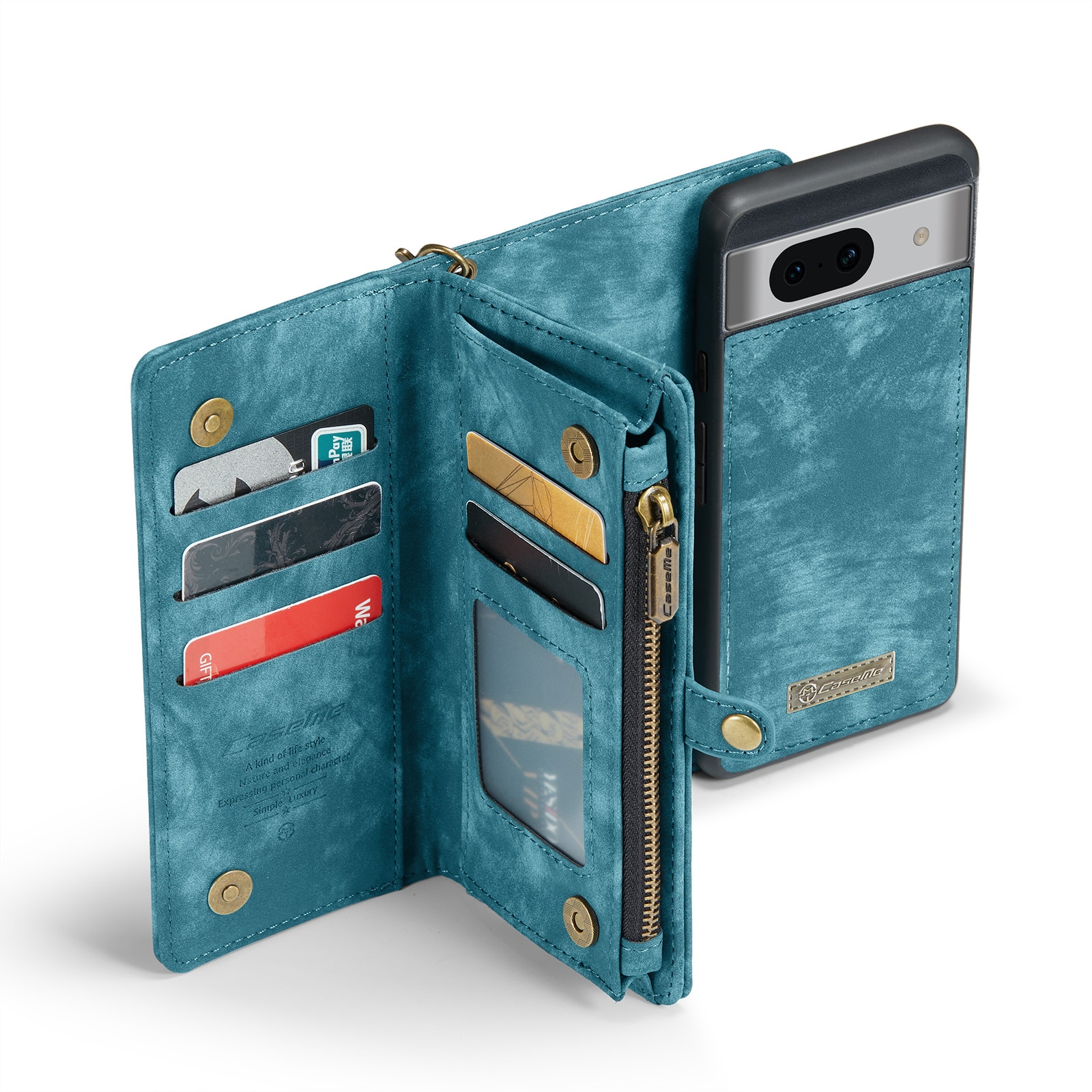 Google Pixel 8a Multi-slot Wallet Case Blue